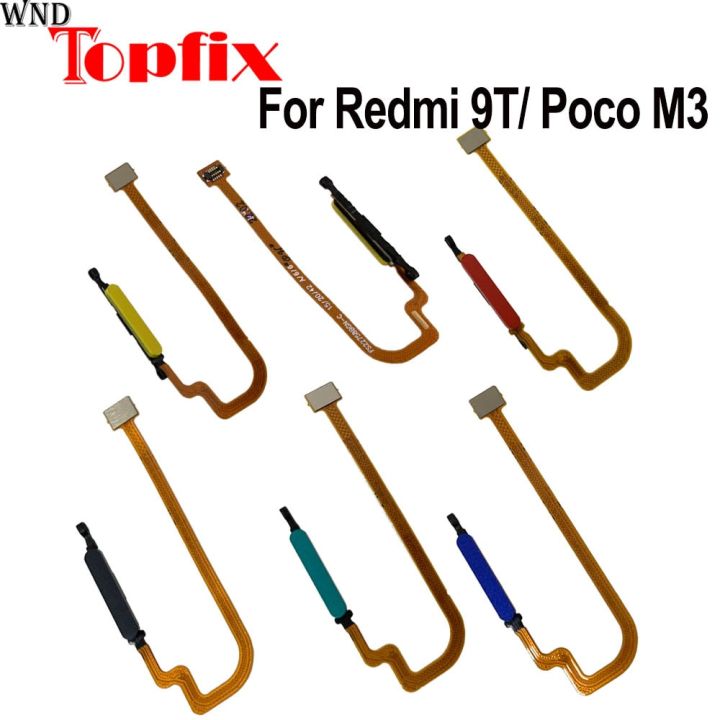 Touch Id For Xiaomi Redmi 9t Home Menu Button Flex Cable Ribbon Replacement Parts For Xiaomi 7383