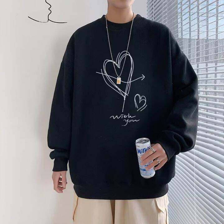asrv-เสื้อฮู้ดชาย-เสื้อมีฮู้ดผู้ชาย-hoodie-เสื้อกันหนาว-ผู้ชาย-เสื้อยืดแขนยาวสำหรับผู้ชาย-เสื้อยืดพิมพ์ลาย-love-แขนยาวเสื้อกีฬาคอกลมไซส์ใหญ่