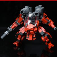 296Pcs+ STEM MOC Mecha Alpha Model Small Particle Building Blocks Educational Toy 16Cm