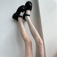 [ใหม่] สาวฤดูร้อนเซ็กซี่ Hollow Rose Fishnet Tights คอสเพลย์ถุงน่องหวานเกาหลีสีชมพูถุงน่องบาง Lolita Tights โครงสร้าง