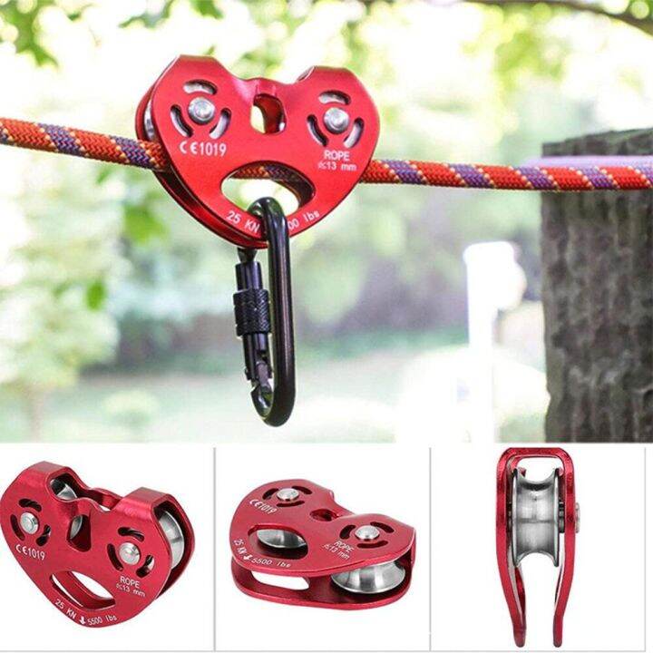 30Kn Dual Trolley Pulley Zipline Pulley Effective For Mountainee