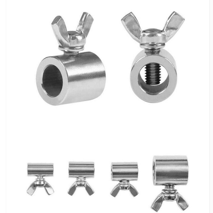 hq-bh01-stainless-steel-ss304-round-clamp-wire-rope-clip-with-hexagon-grub-screw-or-butterfly-bolt-for-2-12mm-wire