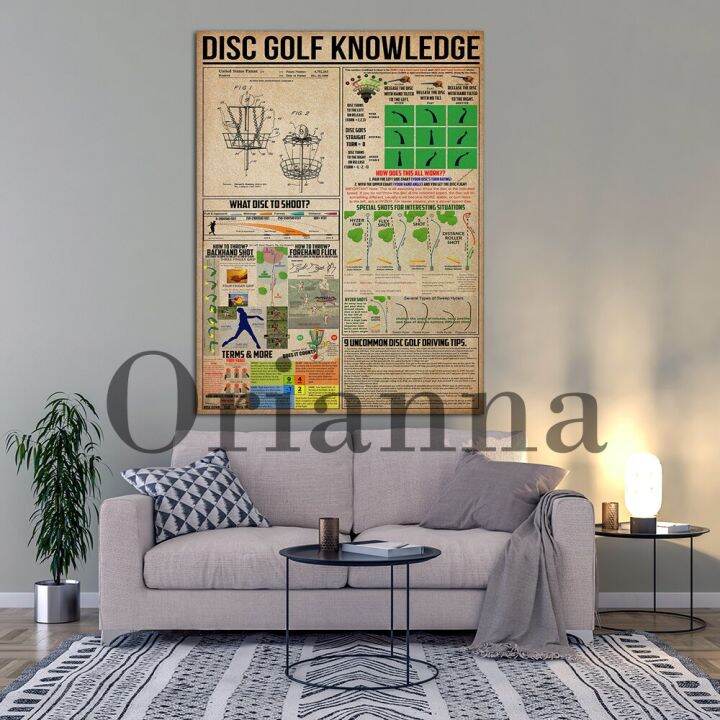 modular-disc-golf-knowledge-ภาพวาดผ้าใบ-โปสเตอร์วินเทจสำหรับตกแต่งบ้าน-hd-print-modern-wall-art