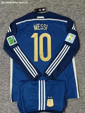 Adidas Messi Argentina 2014 World Cup Semifinal Long Sleeve Soccer Jersey Shirt L SKU#M60406