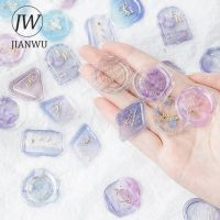 JIANWU 10 Sheets Candy Color Three-dimensional Envelope Seal Sticker Kawaii Wax Stamp Sticker Creative DIY Decor Stationery Stickers Labels