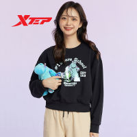 Xtep ผู้หญิง Hoodie กีฬาสบายๆหลวม Pullover 878328920195