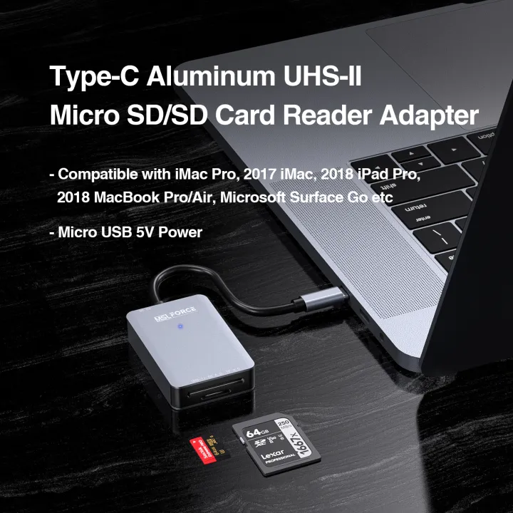 uhs-ii-high-speed-card-reader-usb-c-sd-4-0-memory-card-reader-for-sdxc-sdhc-sd-mmc-micro-sdxc-micro-sd-micro-sdhc-card