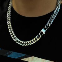 Cuban Link Chain Necklace for Mens Stainless Steel Long Necklace Hip Hop Rock Fashion Large Necklace 2021 Jewelry on The Neck Fashion Chain Necklaces