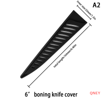 QNEY ปลอกมีดในครัวมีดพลาสติกสีดำที่ครอบใบมีดอุปกรณ์ป้องกันขอบเคสมีดเชฟขนมปัง