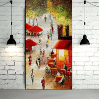 Barocco Handpainted Modern Abstract Life Landscape Calligraphy Picture Handmade Wall Art Unique Street View Oil Painting on Canvas