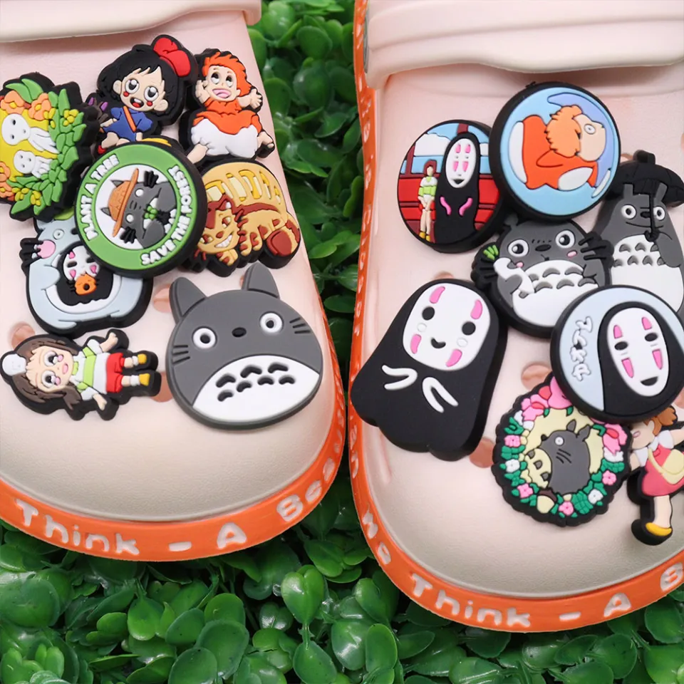 1PCS Japanese Famous Anime Cartoon Shoe Charms Backapck Fit Wristbands Croc  Jibz Shoe Decorate Shoe Buckle Boys Kids Gift