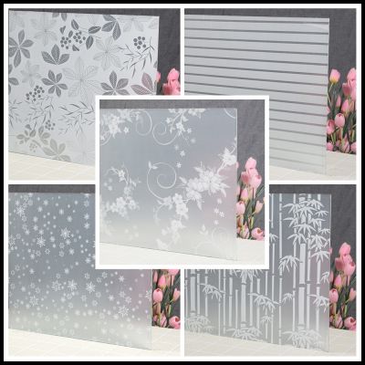 Frosted Window FilmPrivacy Self-adhesive Glass FilmStained Glass Anti UV Window Stickers for Home Office Security and Decor