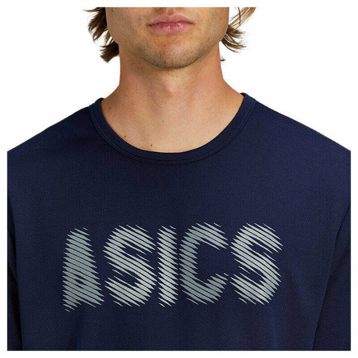 asics-yaseshi-เสื้อยืดคอกลมแขนสั้นผู้ชาย-เสื้อยืดกันเหงื่อแห้งเร็วผ้าออกกำลังกายวิ่งเทรนนิ่ง9449