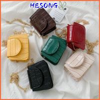 HESONG มินิมินิ กระเป๋าสะพายไหล่แบบสั้น สีทึบทึบ ลายหิน กระเป๋าแมสเซนเจอร์โซ่ แฟชั่นสำหรับผู้หญิง หนังพียู กระเป๋าสี่เหลี่ยมเล็ก ผู้หญิงผู้หญิงผู้หญิง