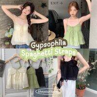 Theyourlooks  พร้อมส่ง Gypsophila spaghetti straps เสื้อสายเดี่ยว