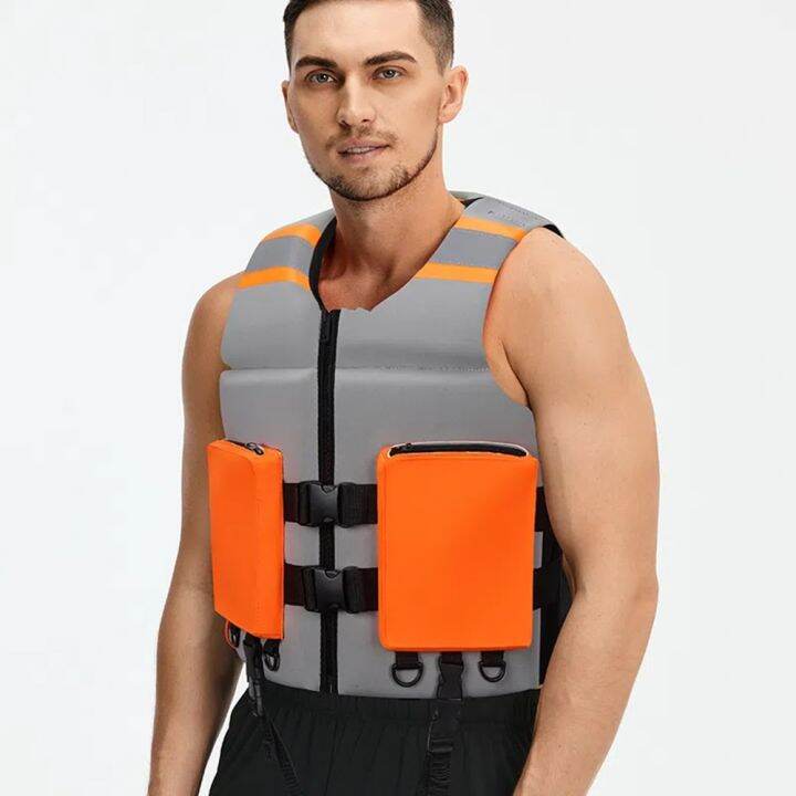 new-adult-neoprene-life-jacket-professional-kayak-fishing-multi-pocket-buoyancy-vest-surf-swimming-safety-reflective-life-jacket-life-jackets