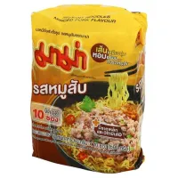 มาม่า บะหมี่กึ่งสำเร็จรูป รสหมูสับ 60กรัม x 10 ซอง/Mama Instant Noodles Minced Pork Flavor 60 g. X 10 sachets