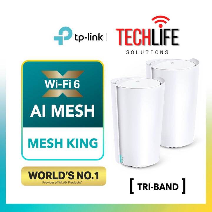 TP-Link Deco X90 AX6600 WiFi 6 Tri-Band Ai-Driven Mesh Wi-Fi Wireless ...