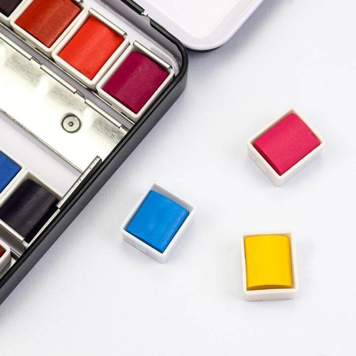 modish-24-36-colors-portable-travel-italian-solid-pigment-watercolor-paints-set-with-water-color-brush-pen-for-painting-supplies