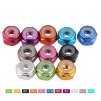 10pcs Aluminum Lock Nuts M2 M3 M4 M5 M6 Anodized colorful Aluminum Hex Nylon Insert Lock Nut Self-locking Locknut Bar Wine Tools