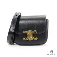 CELINE TRIOMPHE BELT BAG MINI BLACK CALF GHW