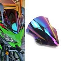 ☌ไทรกระจกรถจักรยานยนต์สำหรับ2018 2019 2020 Kawasaki Ninja 400 250 EX400 EX250 KRT Editon กระจกหน้ารถกระจกบังลม