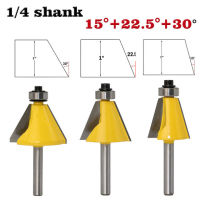 3ชิ้น1/4 "1/2ก้าน30องศา Chamfer Bevel ขอบแท่นจัดวางดอกสว่านงานไม้ที่ตัดงานไม้บิต