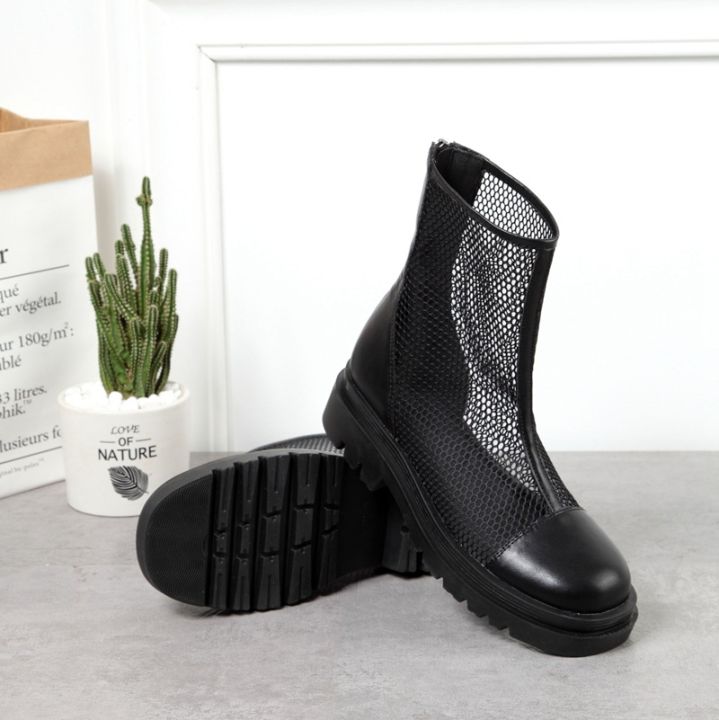 szhydz-szhydz-sepatu-boot-pendek-แฟชั่น2021ร้านกายภาพร้านค้าออนไลน์สบายส้นแบนตาข่ายสีดำขนาด35-42