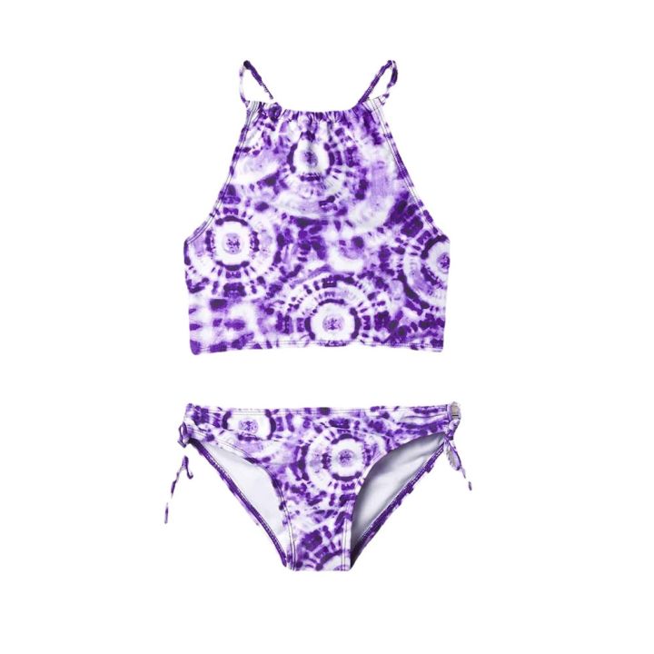 hotx-cw-tie-dye-print-children-bandage-set-2022-kids-swimwear-swimsuit-baby-biquini-xa035