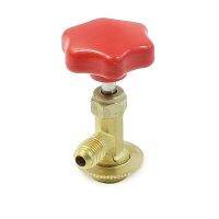 Red Rotating Control Valve Brass Thread R134 Refrigerant Can Opener CT-339 Valves