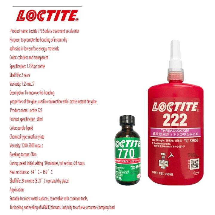 Loctite 770 50ml Accelerant accelerates curing agent Screw Glue ...