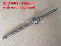 ♠◄ 16mm Ballscrew sets RM1605 - 250mmx1pcs with 1pc SFU1605 single ballnut with end machining for Built CNC Machine