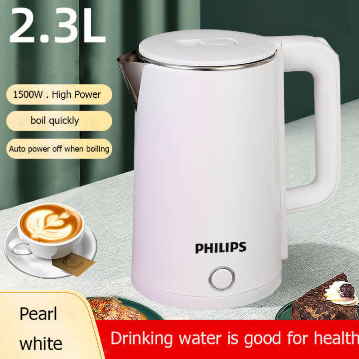 Philips Electric kettle with 2 layers of insulation with copper core wire, capacity of 1.8L