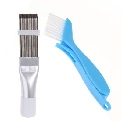 2pcs Air Conditioner Condenser Fin Cleaning Brush and Comb Set Fin Cleaner Fin Straightener Refrigerator Coil Cleaning Kit HVAC Maintenance Evaporator Radiator Repair Clean Tool