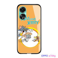 GGK เคส OPPO ลายการ์ตูน GK สำหรับผู้หญิง4G น่ารัก A78การ์ตูน GGK สำหรับเด็กผู้หญิงแมวหนูกันกระแทกฝาครอบฝาหลังกระจกนิรภัยมันวาว