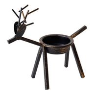 Creative European Style Bronze Deer Christmas Iron Candle Holder Festival Atmosphere Scene Arrangement