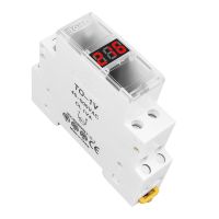 Din Rail Single Phase Voltage Meter AC 40-500V Modular Voltmeter Gauge Indicator LED Digital Display Voltmeter