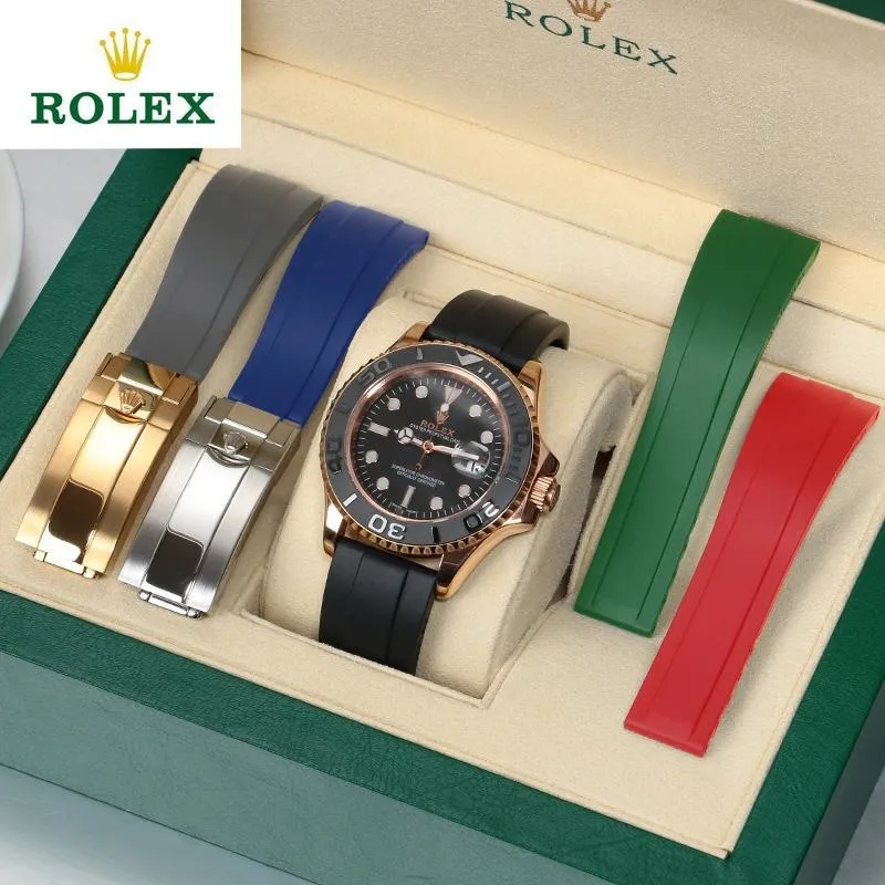 สายหนังนาฬิกาข้อมือสายนาฬิกาข้อมือ สายนาฬิกา Rolex ยางซิลิโคน Daytona สีดำ  สีน้ำเงิน สีเขียว Water Ghost สายนาฬิกา Yacht-Master อุปกรณ์เสริมของแท้ |  Lazada.Co.Th