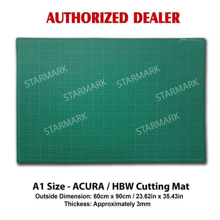 Acura Cutting Mat or HBW A1 Matt Matts Paper Papers A1 Size 60cm x 90cm x 3mm Thickness 23.