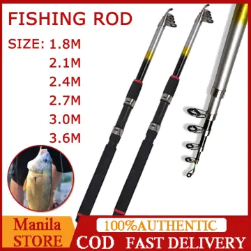 GOTURE TENACITY Brown Stream Fishing Rod Fishing Pole Telescopic Fishing  Rod 3/7 Power