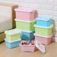 กล่องเก็บของ กล่องใส่ของ กล่องใส่ของจุกจิก กล่องอเนกประสงค์ มี3ไซส์ Color storage box Seabuy