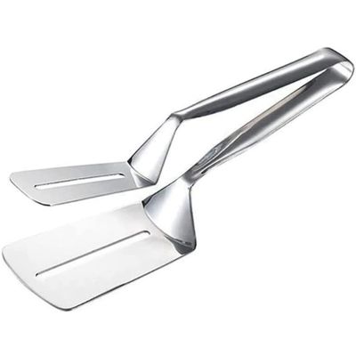 Steak Clamps, Multifunctional Kitchen Tongs Double-Sided Shovel Clip Stainless Steel Pizza Clamp for Bread Eggs BBQ