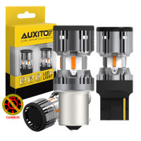 AUXITO 2ชิ้นไฟแสดงสถานะ WY21W LED C An BUS ไม่มีข้อผิดพลาดไม่มีไฮเปอร์แฟลช1860 SMD Ba15s Bau15s 1156 LED หลอดไฟสีเหลืองอำพันเลี้ยวแสง