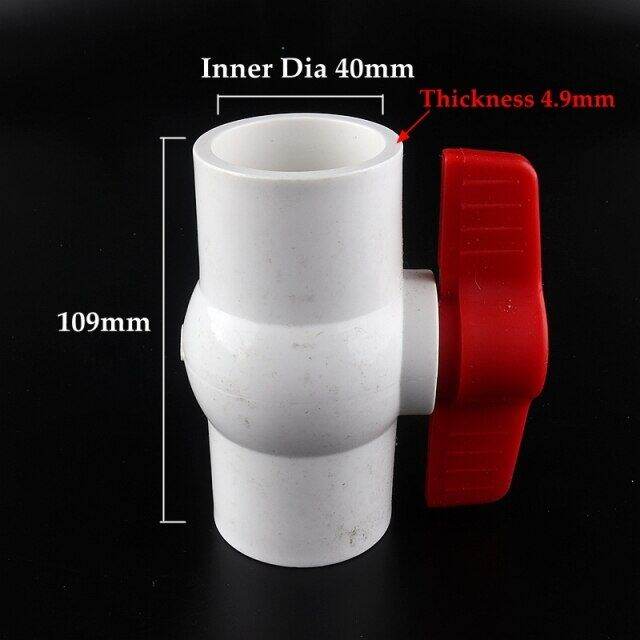 Buy Tube Connector 1pc I.D 20/25/32/40 UPVC Gate Valve Precision Flow