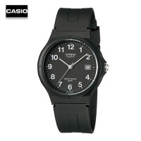 Velashop นาฬิกาข้อมือผู้ชาย Casio สายเรซิ่น สีดำ มีวันที่  รุ่น MW-59-1BVDF, MW-59-1B, MW-59