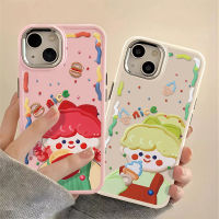 เคสโทรศัพท์มือถือ ซิลิโคนนุ่ม TPU ใส กันกระแทก ลายน่ารัก สําหรับ IPhone 11 14 13 12 Pro XS Max X XR 7+ 8 Plus