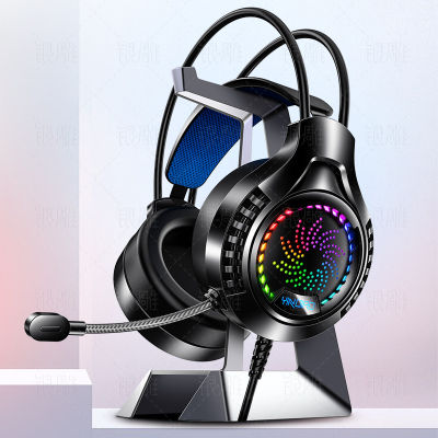 หูฟังสีเงินสลัก Q7พร้อมสายเรืองแสง7.1 USB เสียงหูฟังพร้อมไมโครโฟนสำหรับเครื่องเล่นเกมส์ Modelzlsfgh ส่วนตัว