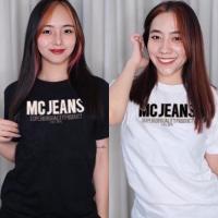 Shopdeeเสื้อยืดแขนสั้น M.C JEANS งานป้าย ปักอกโลโก้เล็ก ปักแขน สวยๆ ใส่ได้ทั้งชาย-หญิง ครบสี ครบไซส์