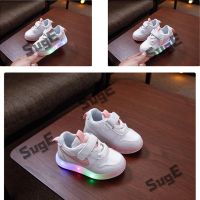 【Suge】Kids shoes Led Boys Sneaker Baby LED shoes Giris White Shoes R Kids Toddler Kasut Budak