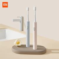 T200ใหม่ Xiaomi Mijia แปรงสีฟันไฟฟ้าพลังคลื่นเสียง T200C ฟอกฟันขาวอัลตราโซนิคแปรงสีฟันอัจฉริยะ IPX7กันน้ำ